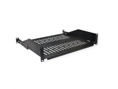 Sertar pentru cabinet 19&quot; 2U 485x400mm max 25kg Negru, Value 26.99.0407