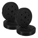 Set 4 discuri greutati 5 kg Trizand pentru haltere si gantere