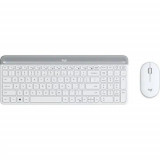 Kit wireless tastatura si mouse Logitech MK470, USB, Layout US INT (Alb)