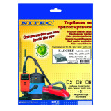 Set saci aspirator Nitec T405, saci 3 buc, microfiltre 2 buc, Gri