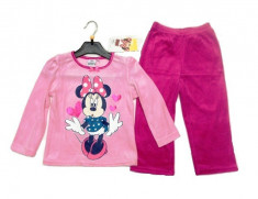 Pijama polar roz Minnie Mouse 3-8ani foto