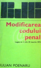 Modificarea codului penal. Legea nr. 6 din 29 martie 1973 foto