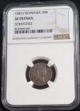 Rom&acirc;nia, 50 Bani 1881, XF Details.