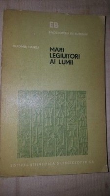 Mari legiuitori ai lumii- Vladimir Hanga foto