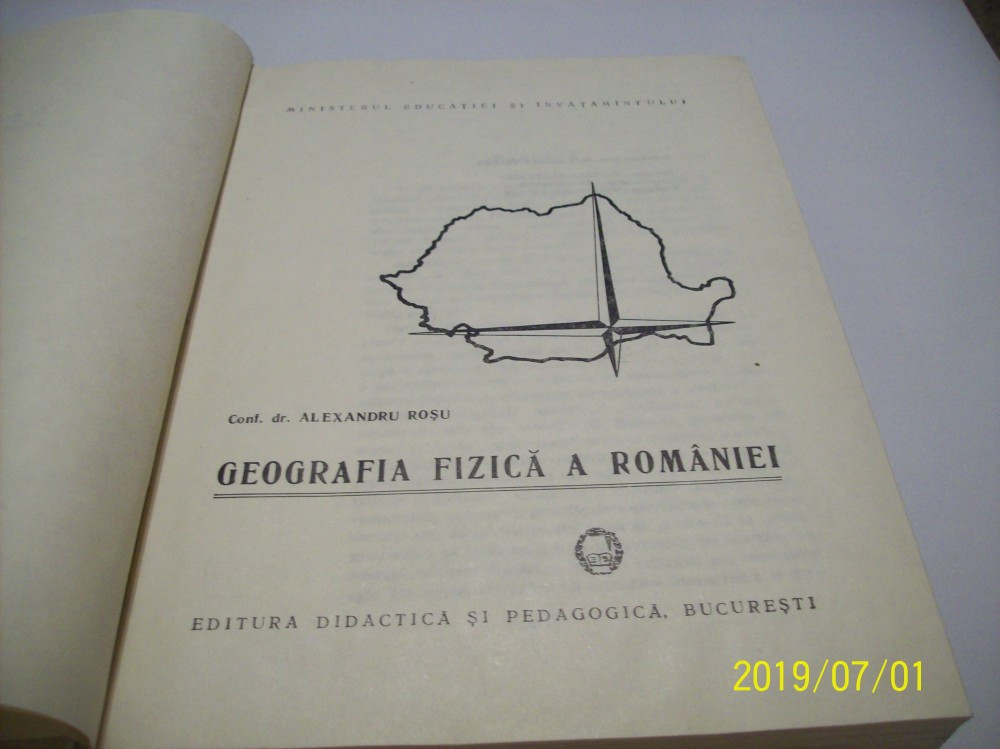 Geografia fizica a romaniei 2 carti 1969- v. mihailescu si 1973 a.rosu |  Okazii.ro
