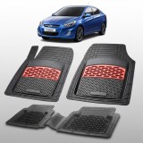 Cumpara ieftin Covorase Auto Hyundai Accent IV (RB: 2010&ndash;2015) - Cauciuc Tip Tavita-Red