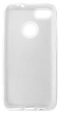 Husa silicon + plastic Forcell Shining argintie pentru Huawei P9 Lite Mini (Y6 Pro 2017)