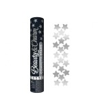 Tun confetti 30 cm model stele argintii