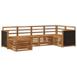 vidaXL Set canapea sectională 5 pcs natural Lemn Solid de Acacia 3384550