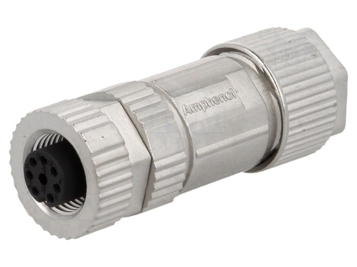 Conector M12 mamă 8 pini IP67