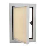 Ușă de vizitare cu ramă din aluminiu Mat si sticla Bej 300x400mm