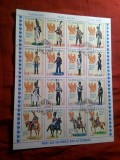 Bloc Guinea Ecuatorial 1974 - Napoleon , Uniforme Militare , 16 val. stampilate