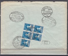 ROMANIA 1930 LP 83 r MIHAI I SUPRATIPAR 8 IUNIE 1930 BLOC 5 TIMBRE/PLIC CU ANTET CIRCULAT EXPRES BUCURESTI-BERLIN 1930
