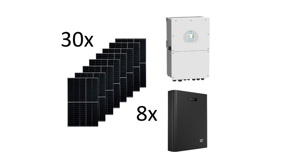 Kit de sistem solar hibrid cu 3 faze MPPT Deye 10kW Hybrid Inverter ...