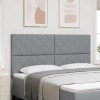 VidaXL Tăblie cap cu lumini cu bandă LED Gri deschis 180 cm țesătură 3338540