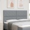 vidaXL Tăblie cap cu lumini cu bandă LED Gri deschis 180 cm țesătură 3338540