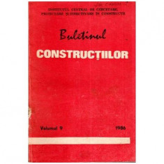 Buletinul constructiilor vol. 9, 1986 foto