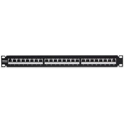 Patch Panel 24 porturi RJ45, Cat6a, Ecranat, 1U - TRENDnet TC-P24C6AS foto