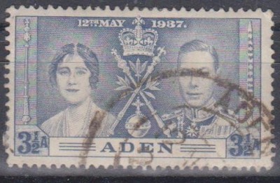 Anglia / Colonii, ADEN - 1937 - stampilat (G1) foto