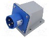 Conector alimentare AC, IEC 60309, IP44, 16A, 0,23kV, 3 pini, TAIZHOU BAOLUDA ELECTRIC - QX-332