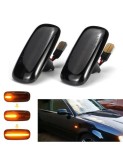Set 2 Semnalizari Aripa LED dinamice cu sticla fumurie (aspect smoke) pentru Audi A2, A3, A4, A6, A8, TT