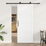 Ușă glisantă vidaXL cu set de accesorii Alb 86x211 cm Lemn masiv Pin, Ușă interioară vidaXL &#039;ORKDAL&#039;Alb 86x211x4 cm Lemn masiv Pin