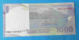 Bancnota Indonezia 1000 Seribu Rupiah 2000 - serie OMA190498 - UNC Superba