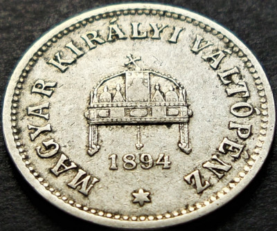 Moneda istorica 10 FILLER - UNGARIA / Austro-Ungaria, anul 1894 * cod 1804 foto