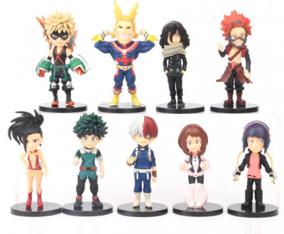 Set figurina My Hero Academia Midoriya All Might Bakugo Shoto 8 cm foto