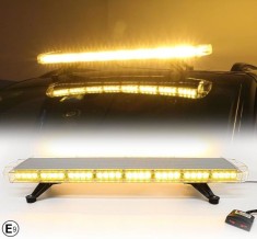 72 LED 96.5cm Lumina de Stroboscopica Lampa Girofar Avertizare Galben 12V 24V 72W 15 moduri intermitent