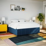 VidaXL Cadru de pat fără saltea, albastru, 180x200 cm, textil