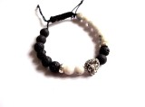 bratara unisex cu roca vulcanica si agate 36609