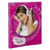 Dosar Carton cu Elastic Violetta, 12 Separatoare, 26x34 cm, Jad - Papetarie Arhivare, Colectie Scolara Fashion 8+
