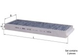 Filtru aer habitaclu Audi A3, A6 C6, R8, R8 Spyder; Lamborghini Gallardo, Gallardo Spyder; VW XL1 Motor 0.8 TDI E-Hybrid, 2.0 TDI, 2.0 Tfsi, 2.4,