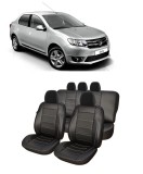 Cumpara ieftin Set huse scaune Dacia Logan 2012-2020 Piele Perforata (Compatibile cu sistem AIRBAG)