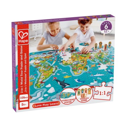 HAPE PUZZLE 2-IN-1 TURUL LUMII foto