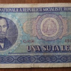 100 lei 1966, RSR / România, circulată