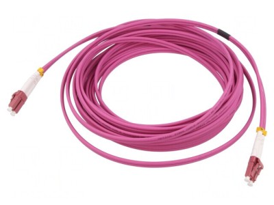 Patch cord fibră optică OM4 LC/UPC 2m roz LSZH foto