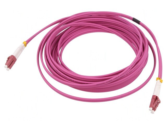 Patch cord fibră optică OM4 LC/UPC 2m roz LSZH