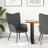 vidaXL Scaun de relaxare, gri &icirc;nchis, material textil 327942