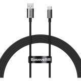 Cablu alimentare si date Baseus Superior, Fast Charging Data Cable pt. smartphone, USB la USB Type-C 100W, 1.5m, negru