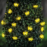 Lampa cu LED-uri solare - albina - 2,4 m - 25 LED - alb cald