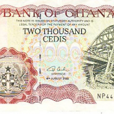 M1 - Bancnota foarte veche - Ghana - 2 000 cedis - 2003