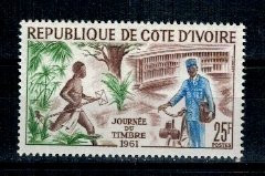Cote Divoire 1961 - Ziua marcii postale, neuzat foto