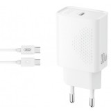Incarcator Retea Cu Cablu USB-C XO Design L162, 30W, 3A, 1 x USB-C, Alb
