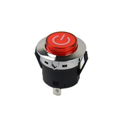 Push Buton Rosu cu Retinere Incastrabil 220V - 20A foto