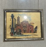 Tablou miniatura - Piazza San Babila din Milano - Foita de aur 23K