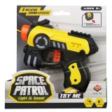 Pistol de jucarie cu lumini si sunete, Space Patrol, Galben