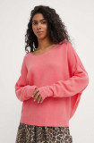 Cumpara ieftin American Vintage pulover din amestec de lana femei, culoarea roz, light