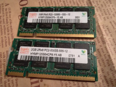 Kit memorii RAM laptop 4Gb DDR2(2x2Gb) 667Mhz Hynix sodimm Dual Channel foto